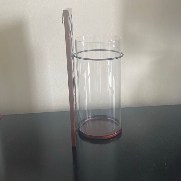 Decorative Brown Metal & mirror Wall mounted glass candle holder sconce decor - Picture 6 of 10